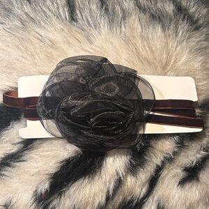 Elegant Black Floral chocker
